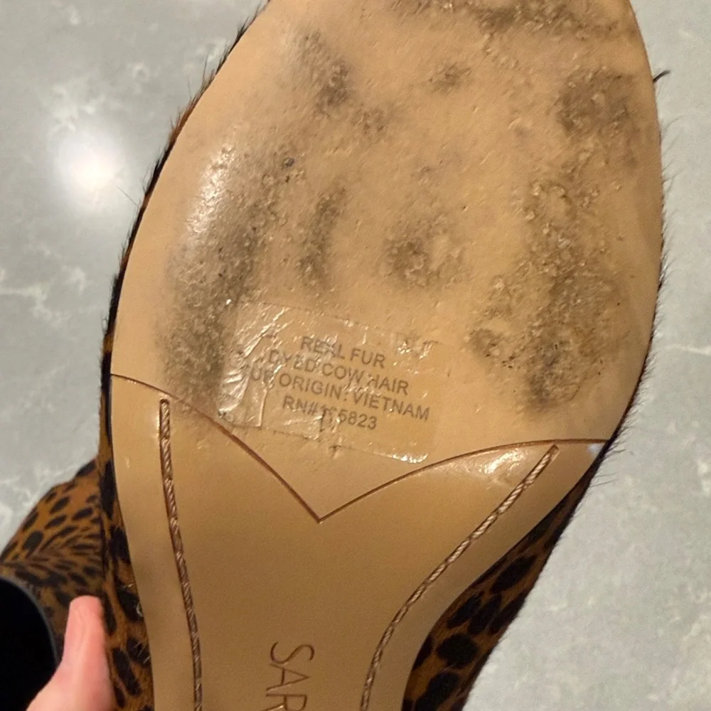 Franco Sarto Animal Print Mules Real Fur (cowhide) - Picture 4 of 9